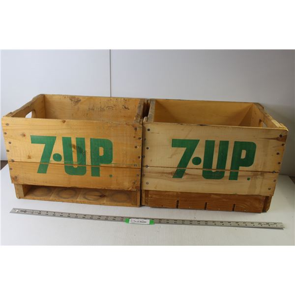 (2) 7-UP Wood Crates