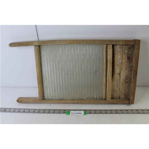 Antique Washboard w/ Glass Insert 2' x 12.5"