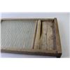 Image 2 : Antique Washboard w/ Glass Insert 2' x 12.5"