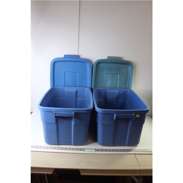 *(2) Rubbermaid Roughneck Storage Bins 21" x 14" 12"
