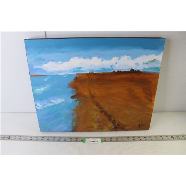 Canvas Painting "Blue" - Artist: Kali Nunweiler 20" x 16"