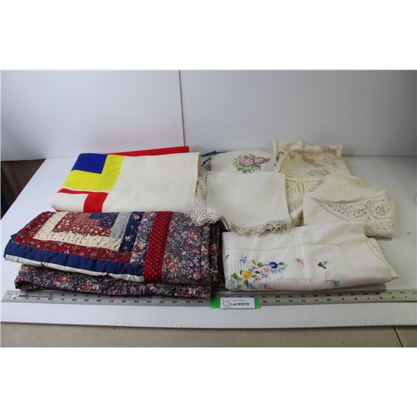 World Boys Nankyu Baseball Federation Banner 82" x 55", Assorted Table Coverings, Doilies