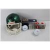 Image 2 : Various Golf Balls, Dunlop, Misc., Miniature Saskatchewan Rough Riders Football Helmet