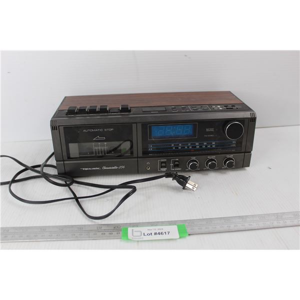 Realistic Chronosette 256 Radio, Alarm Clock And Cassette Player- Powers On
