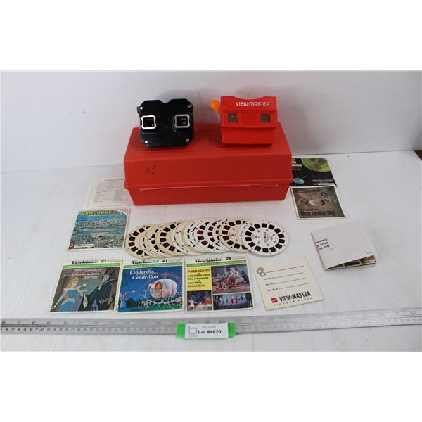 (2) Vintage View Masters w/ Collector Case, Various Reals w/ Original Packages