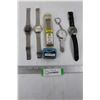Image 1 : Various Watches/ Clocks, Key Shaped Key Chain Clock, Digital Battery Operated Stop watch, Misc.- Som
