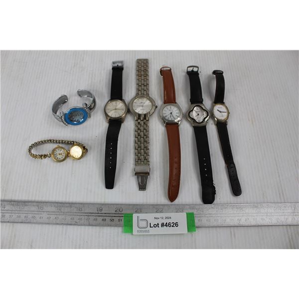(7) Various Watches, Aware, Carevelle, Misc.
