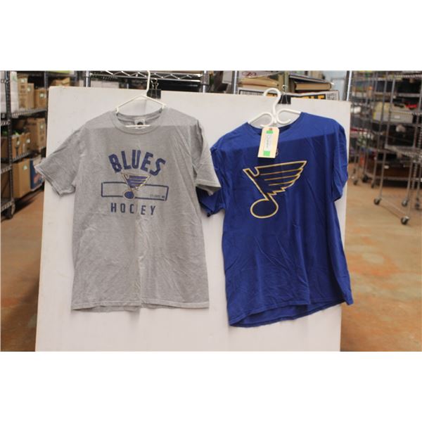 *(2) NHL St. Louis Blues T-Shirts - Size L