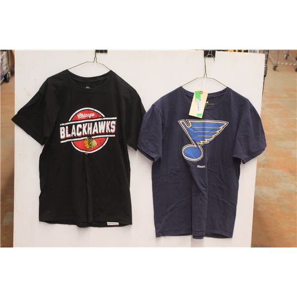* NHL St. Louis Blues and Chicago Blackhawks T-Shirts - Size L & M
