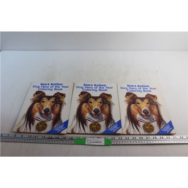 (3) Ken L Ration - Dog Hero of the Year Coloring Books