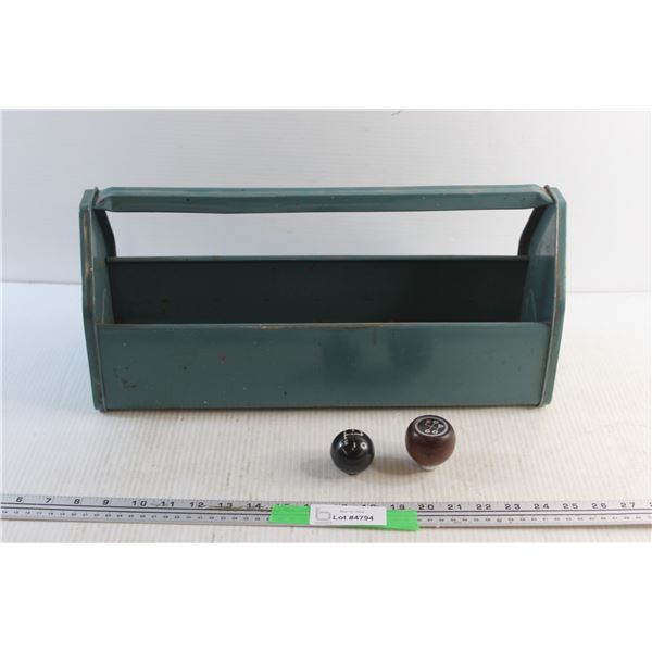 Tin Tool Caddy and Gear Stick Knobs