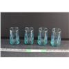 Image 1 : (4) Turquoise Glass Glasses