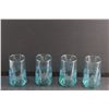 Image 2 : (4) Turquoise Glass Glasses