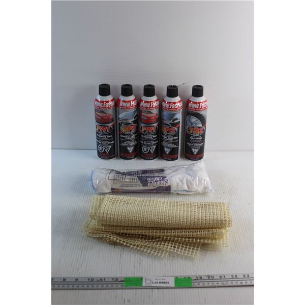 Automotive Sprays - Cleaning Wax, General Purpose Cleaner and Tire Shine - Sealed, Anti Slip Mat and