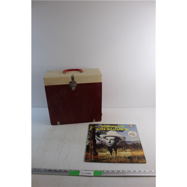 Vinyl Record Storage Box and The Memories of Hank Williams Sr. Vinyl Record