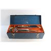 Image 7 : Metal Tool Box and Assorted Tools - Nail Pullers, Chisels and Wrenches