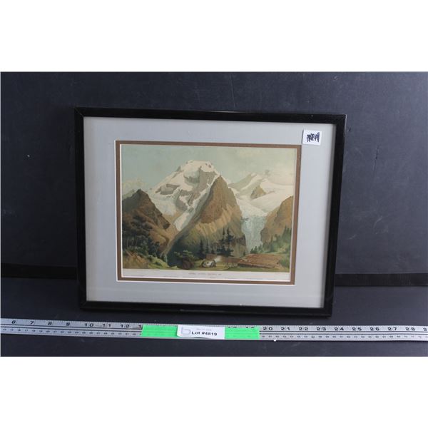 Framed Gotha: Justus Perthes 1867 Print 14 1/2'' x 12''