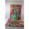 Image 1 : (2) Floral Painted Artworks By Donna E. Crawford- Both 22'' x 30''