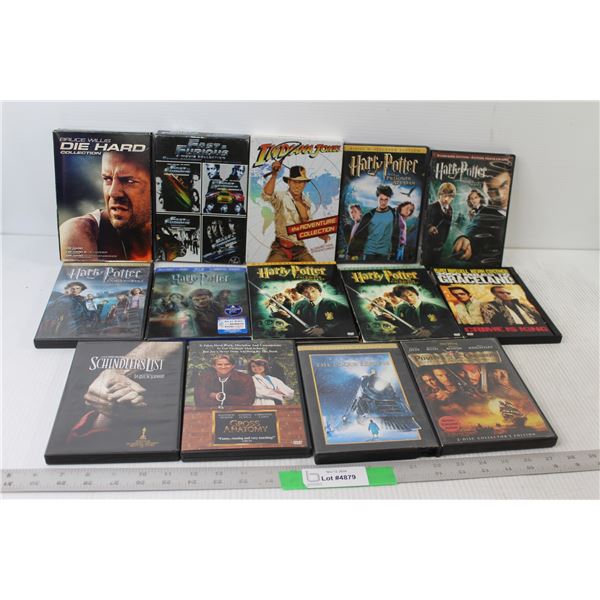 (22) DVD Movies - Indiana Jones, Die Hard, Harry Potter, Fast and Furious, etc.