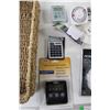 Image 4 : (2) LCD Timers, Assorted Timers, Pedometer, Wicker Basket