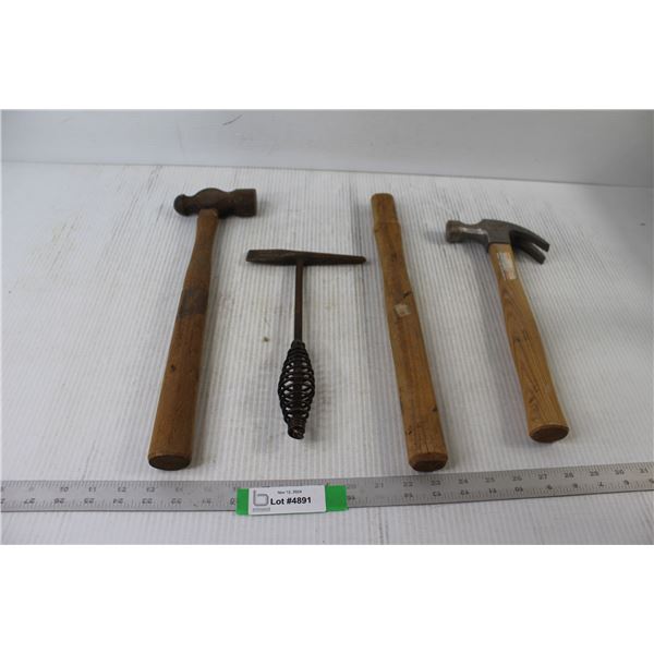 Welders Chipping Slag Hammer, Tool Handle, (2) Hammers