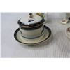 Image 4 : Noritake Jam Jar, (4) Sauce Dishes, Ash Tray, Vase