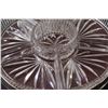 Image 2 : Vintage Rotating Serving Tray & Clear Glasses Dishes Set - 11" Diameter