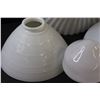 Image 2 : (3) Glass Shades & Large Plastic Lamp Shade - Assorted Sizes