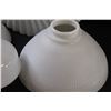 Image 4 : (3) Glass Shades & Large Plastic Lamp Shade - Assorted Sizes