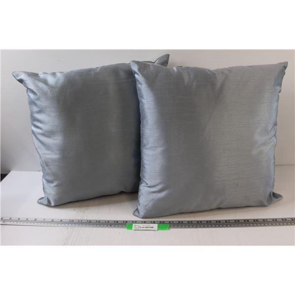 (2) Blue Throw Pillows