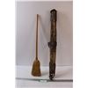 Image 1 : Antique Wooden Yoke - 28" Long & Mini Broom - 28" Long