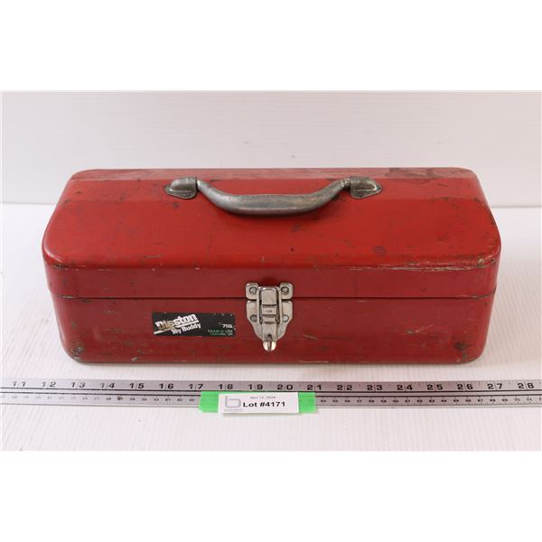 Disston "My Buddy" Red Metal Tool Box w/Contents