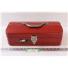 Image 1 : Disston "My Buddy" Red Metal Tool Box w/Contents