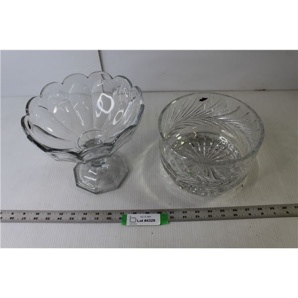 (2) Crystal Fruit Bowls