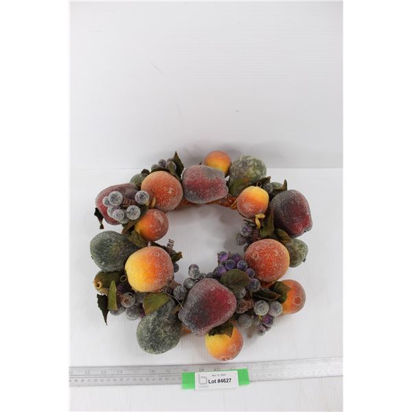 Fruit Wreath Christmas Decoration- Approximately 15.5'' In Diameter