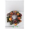 Image 1 : Fruit Wreath Christmas Decoration- Approximately 15.5'' In Diameter