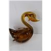 Image 3 : Glass Swan Paper Weight/ Decoration, Has Chip On End Of Beak