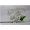 Image 1 : (2) Crystal Trays/ Platters, Starbuck MINN. Small Green Glass Souvenir Pitcher, Misc.