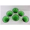 Image 3 : (6) Green Glass w/ Clear Bases Sherbet or Cocktail Glasses