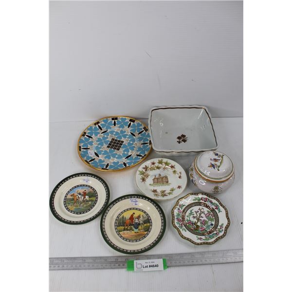 Various Dishes, Royal Dalton, Royal Ironstone, Weyburn High School Collector Plate, Misc.
