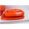 Image 3 : Vintage Orange Plastic Picnic Set- As is