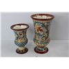 Image 5 : Made In Occupied Japan Ceramic Ornament, (2) Goblet Like Vases