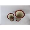 Image 6 : Made In Occupied Japan Ceramic Ornament, (2) Goblet Like Vases