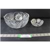 Image 1 : (2) Crystal Bowls - 8" Dia & 4.5" Dia