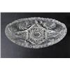 Image 2 : Crystal Candy Bowl 8.5" Length, Blue Glass Candy Dish 8" Length
