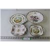 Image 1 : (4) Royal Albert Fine China Dishes (Fruit Bowl "Cotswalds", Platter "Chelsea Bird")