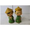 Image 5 : Set Bobbleheads - Asian Theme, Vintage Jewelry Box, Vintage Dry Goods Metal Tin
