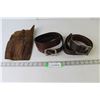 Image 1 : (2) Leather Belts, Leather Specialty Tool Pouch