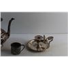 Image 2 : Silver Candle Holder, Tea Pot and a Cup