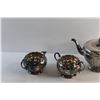 Image 3 : Silver Tea Pot and Cream & Sugar Set